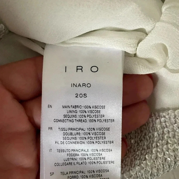 IRO Inaro silver sequin high waisted shorts - Picture 14 of 14